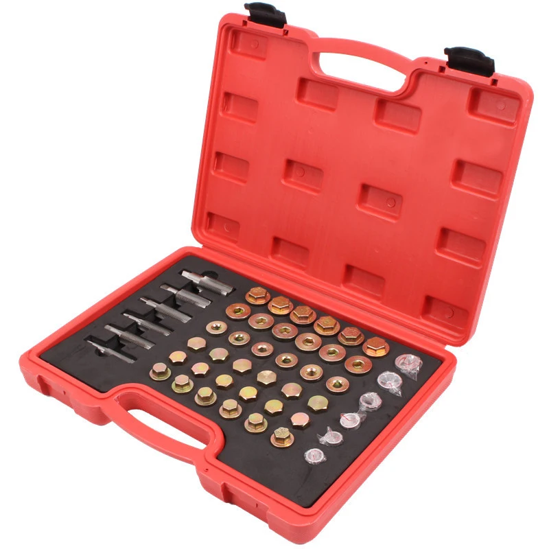

114-piece set of Special tools for Repairing the Sliding Teeth of the Oil Sump screw of the automobile oil pan, repairing