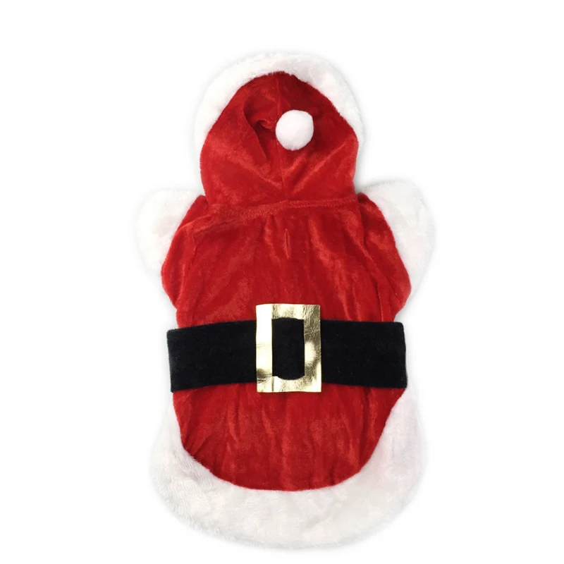 Santa Pet Dog Costume Christmas Clothes for Small Dogs Winter Dog Hooded Coat Jackets Puppy Cat Clothing Chihuahua Yorkie Outfit