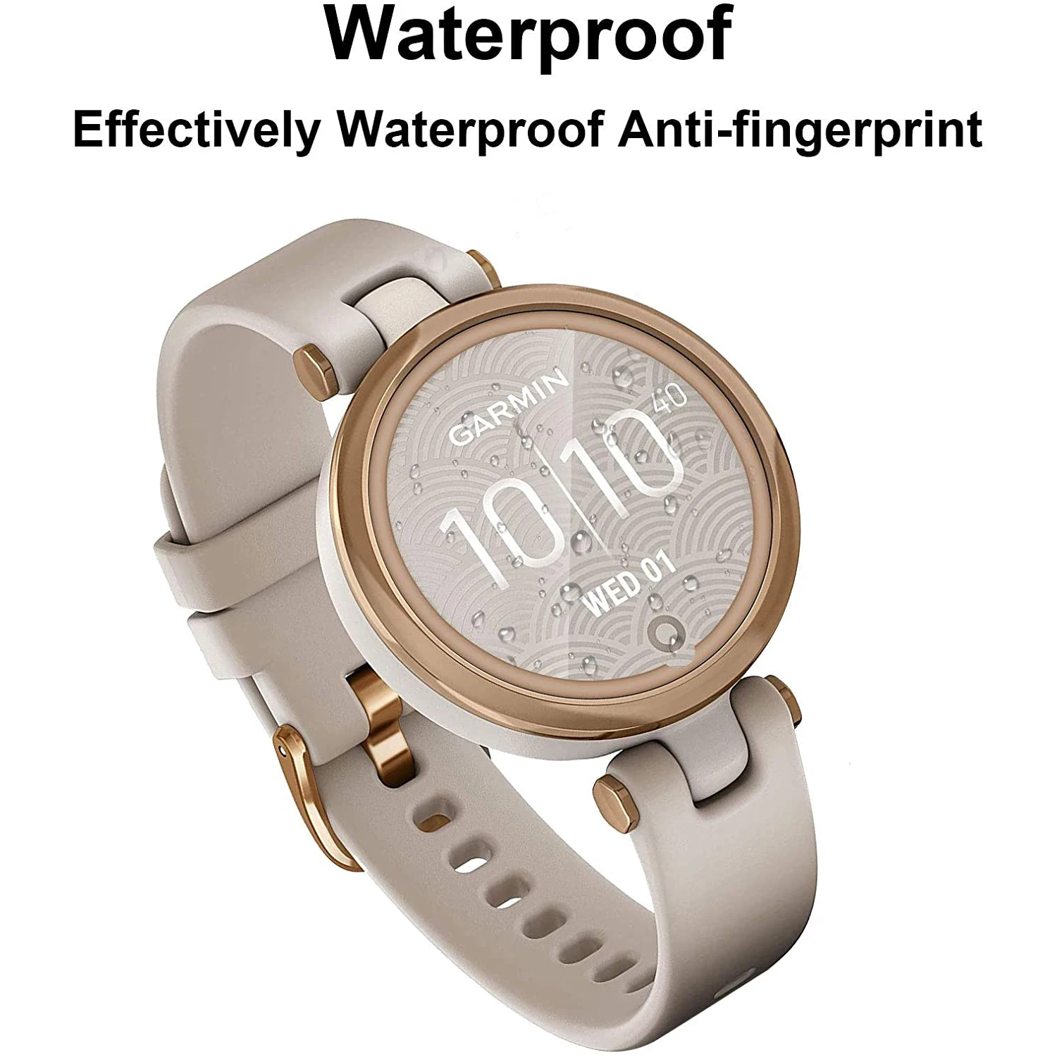 Soft Glass Tempered Screen Protector for Garmin Lily 3D Full Curved Protective Film Cover for Garmin Lily Film Watch Purple Gold