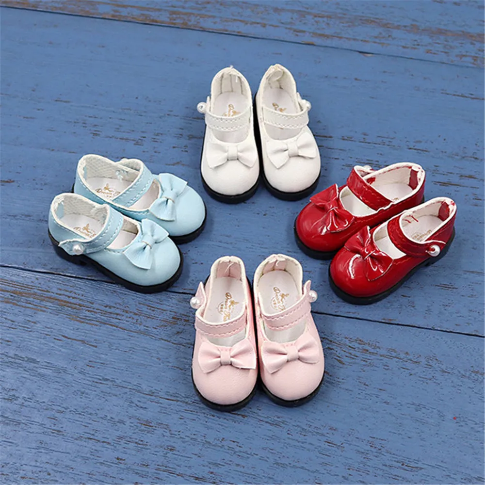 

DBS 1/6 BJD 4 colors bow leather shoes Suitable for 28cm doll girl gift toy