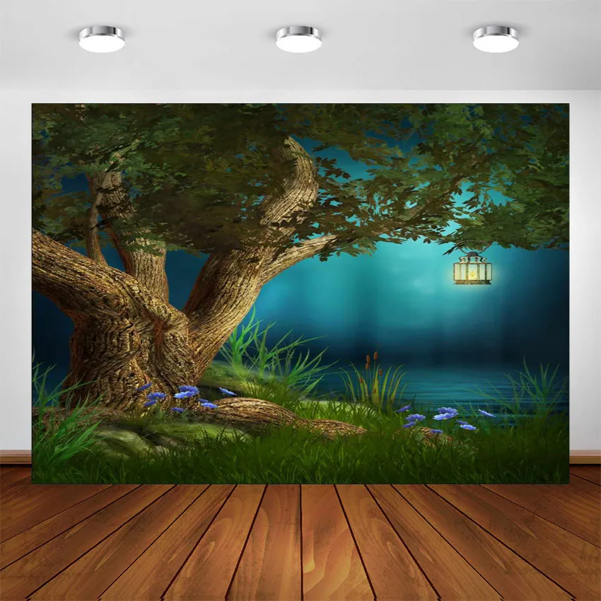 

Fairy Tale Backdrop Fantasy Grassland Wonderland Photography Backdrops Children Spring Photo Background for Photo Studio