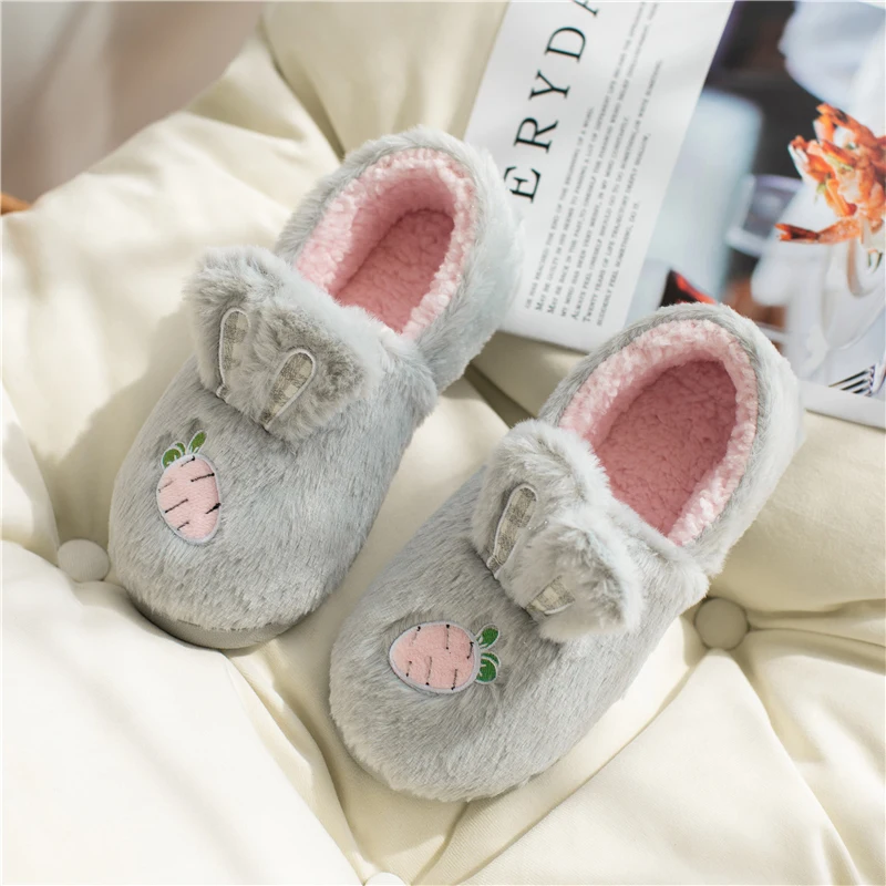 Women Indoor Warm Plush Lovers Home Women Slipper Winter House Floor Soft Gilr Cute Females Shoes