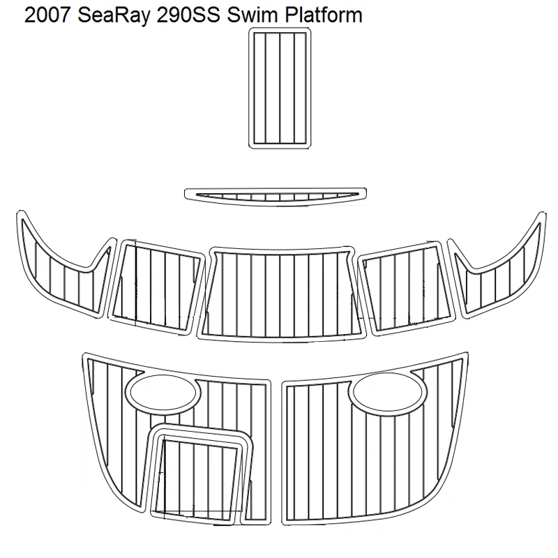 Swim Platform Pad Boat EVA Teak Decking 1/4