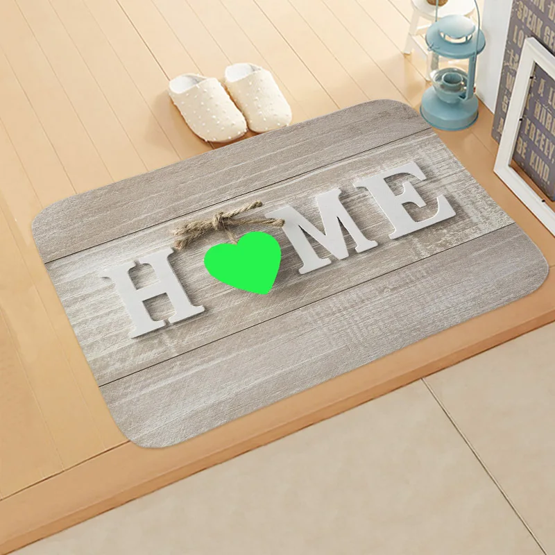 Retro Home Letter Print Doormats Non-Slip Door Mat Bedroom Kitchen Living room Entrance Floor Mat Door Mats 40*60cm