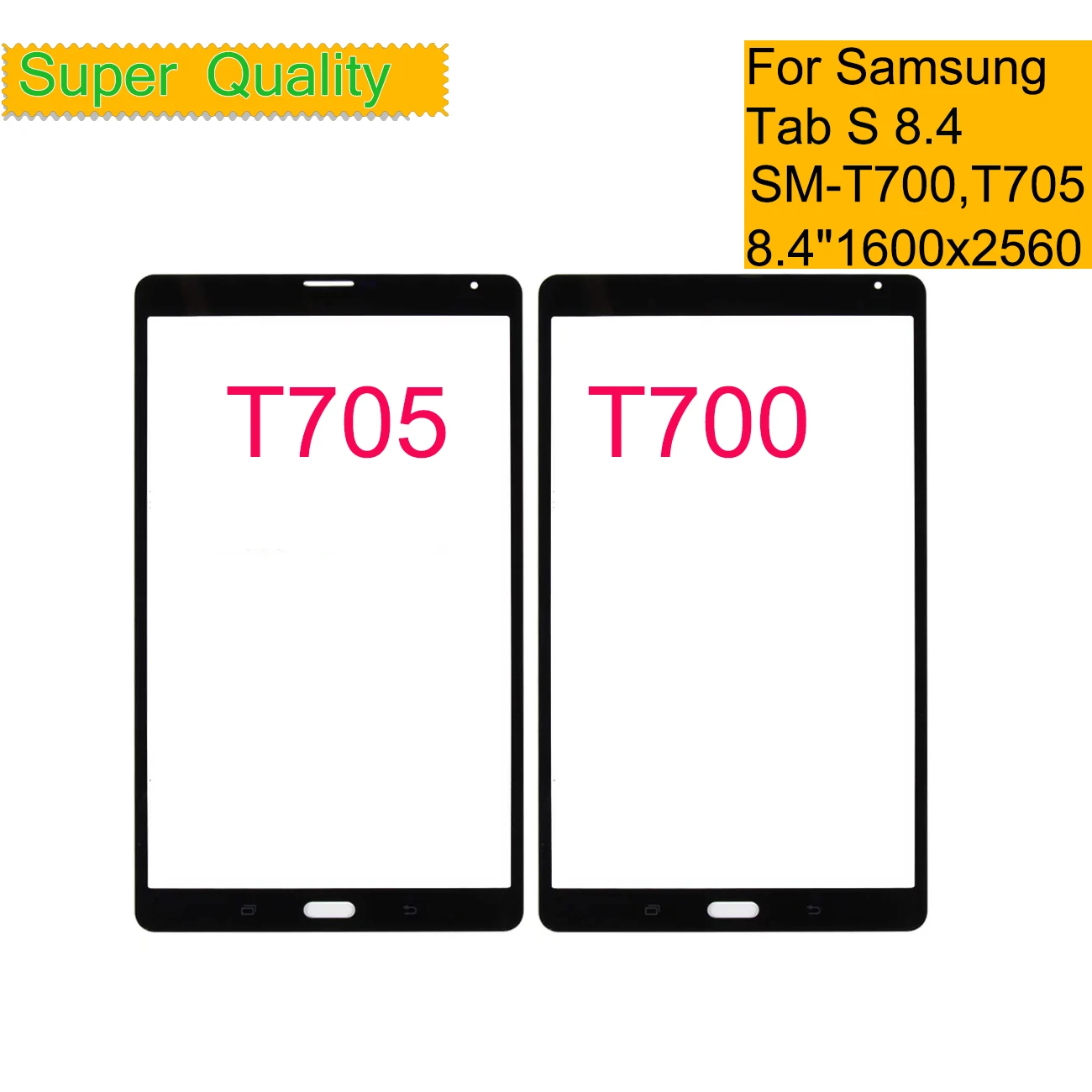 Replacement For Samsung Galaxy Tab S 8.4 T700 T705 Touch Screen Panel Tablet Front Outer Glass Lens With OCA Glue