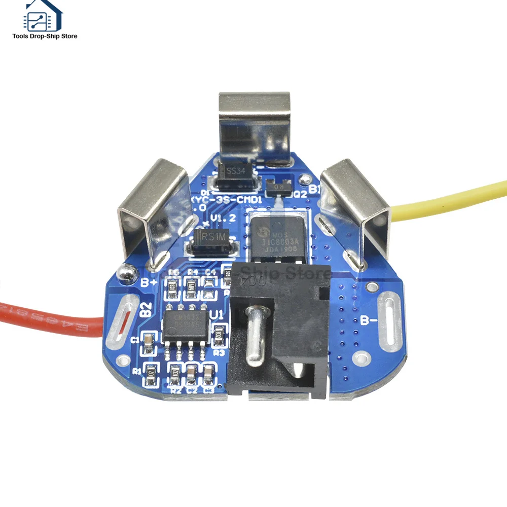 

Защитная плата BMS 3S 12,6 в для литий-ионной, литиевой батареи, 6A 18650, балансир внешнего аккумулятора, плата эквалайзера для электрической дрели