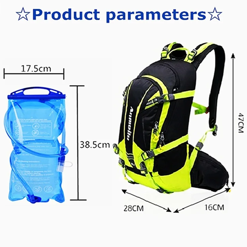 Cycling Backpack 20L with Water Bag Rain Cover Waterproof Rucksack MTB Bike Bags Sport Camping Hiking Hydration Bicycle Backpack