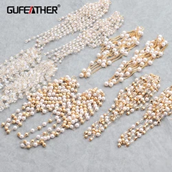 GUFEATHER M657,jewelry making,pass REACH,nickel free,18k gold plated,ear chain,beads zircon,copper,charms,diy earrings,2pcs/lot