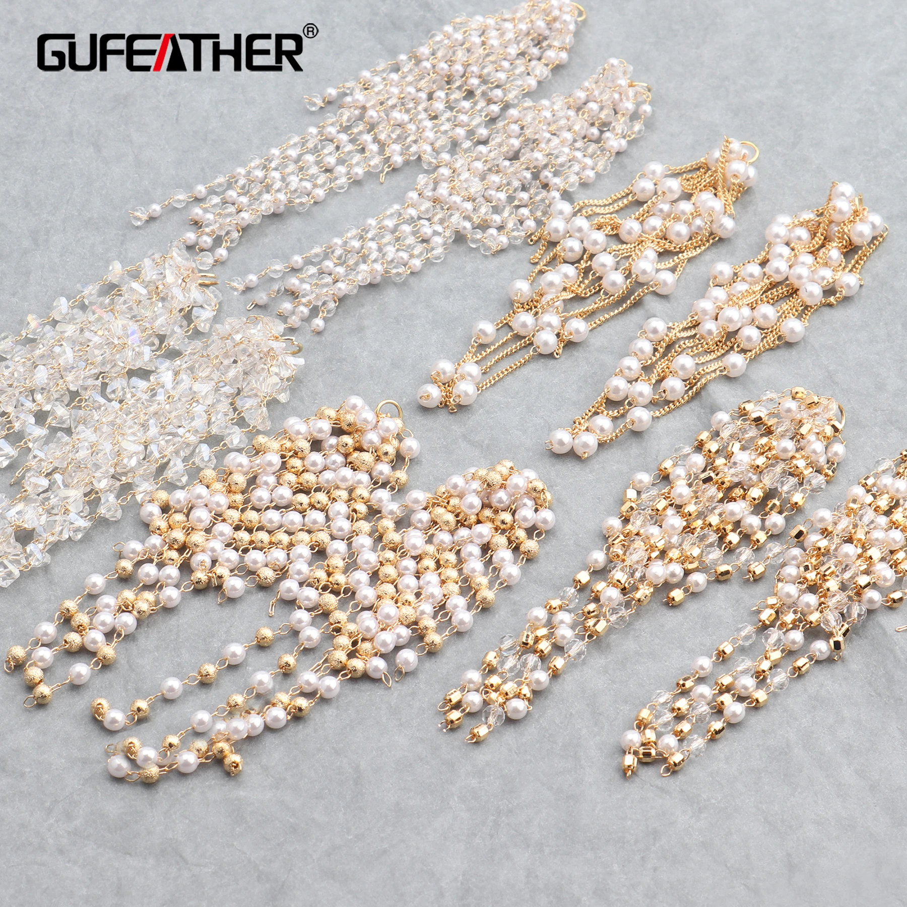 GUFEATHER M657, tworzenia biżuterii, pass REACH, niklu, 18k pozłacane, łańcuch ucha, koraliki cyrkon, miedź, charms,diy kolczyki, 2 sztuk/partia