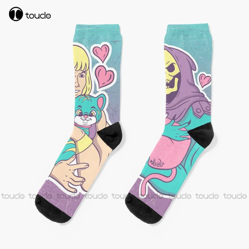 New He-Man'S Cat He Man, Cringer, Cat, Battle Cats Socks Womens Socks Crew Personalized Custom Unisex Adult Socks Teen Socks