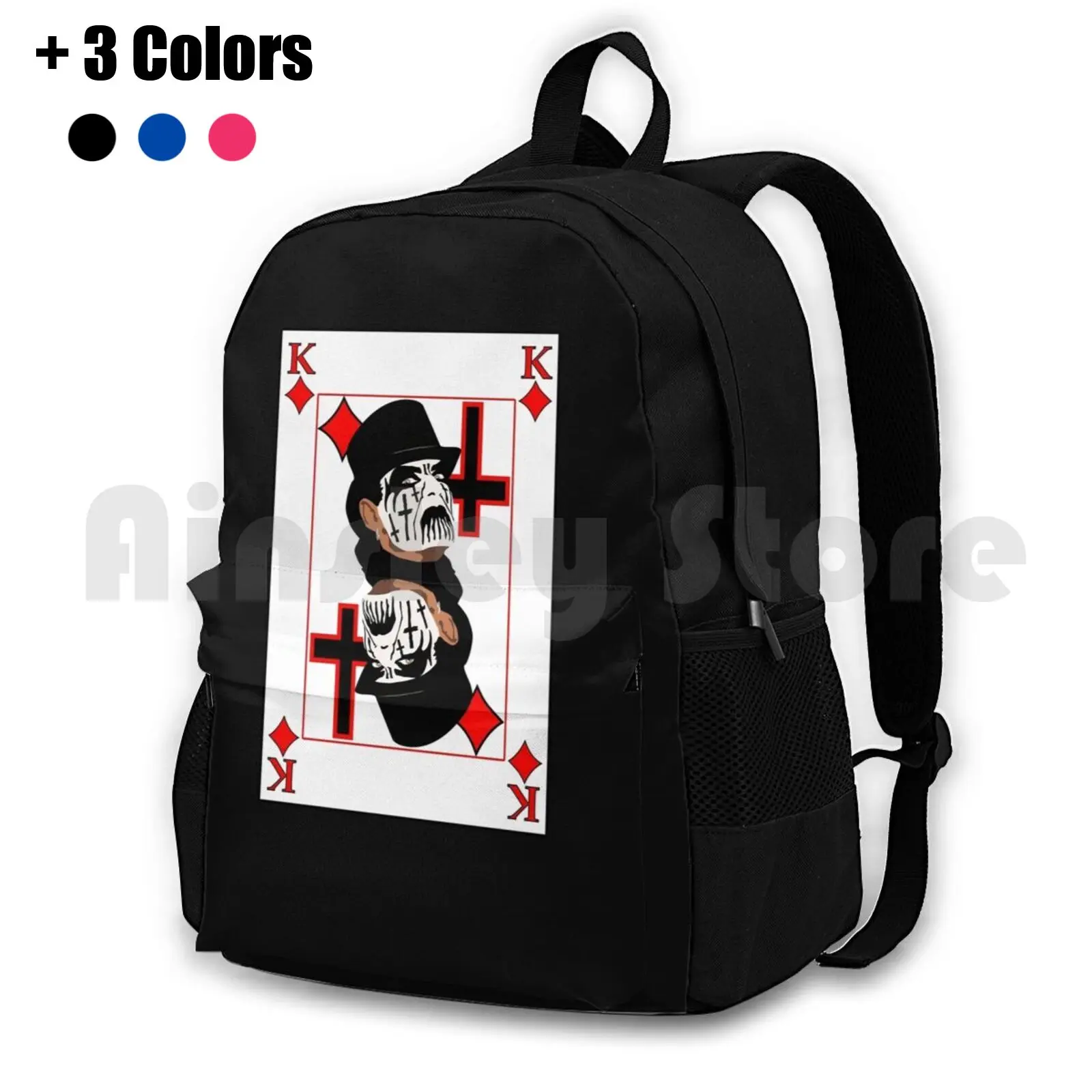 King Of Diamonds Outdoor Hiking Backpack Waterproof Camping Travel King Diamond King Mercyful Fate Heavy Metal Metal Satan