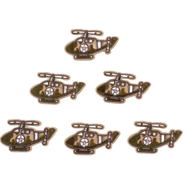 10pcs Embroidery Airplane Patches Iron On Caroon aircraft Stickers DIY Sewing Kids Garments Bags Hats Shoes Decorative Appliques