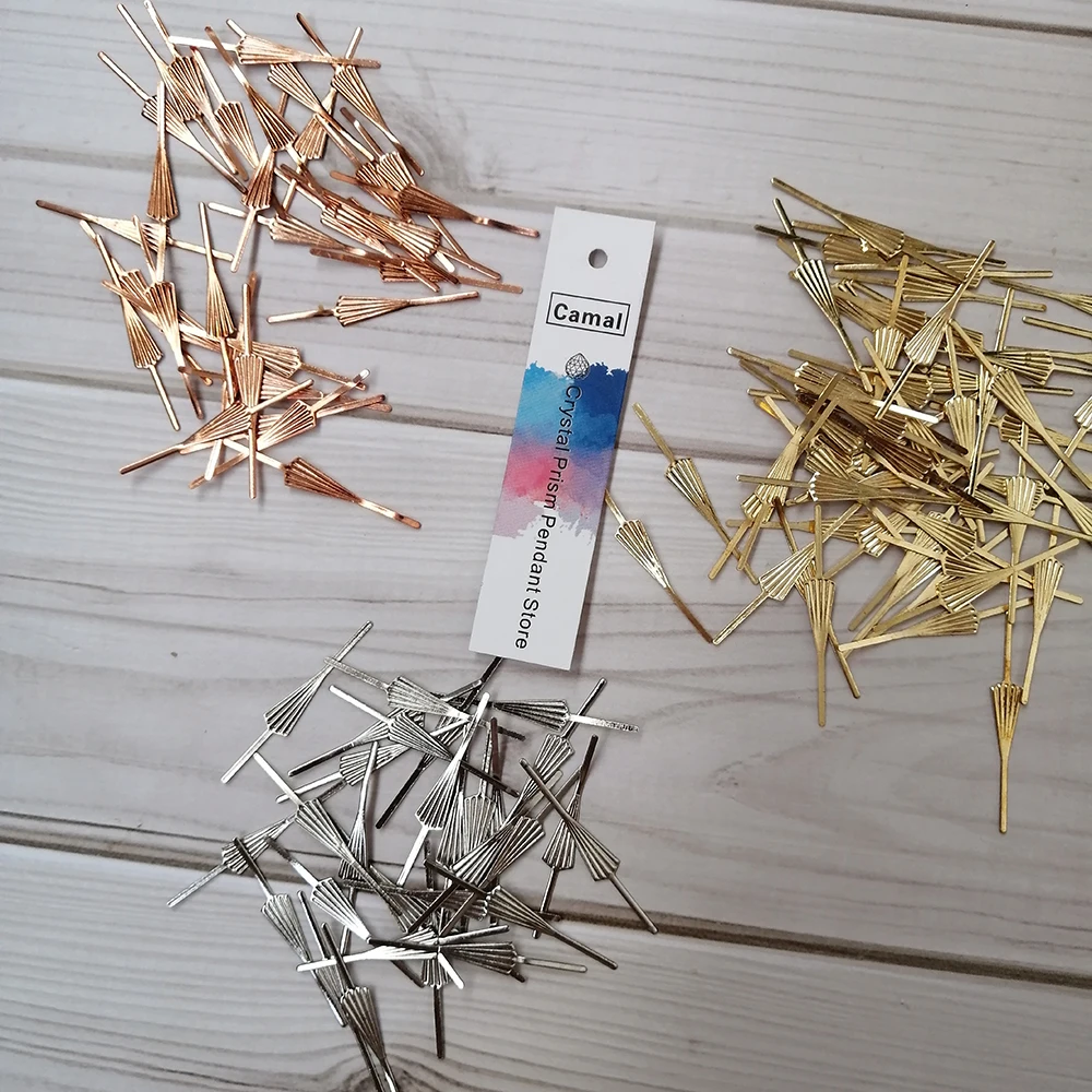 

Camal 300pc 33mm Chrome/Bronze/Gold/Rose Gold Arrow Pin Metal Connector Crystal Prism Bead Chandelier Pendant Lamp Wedding Party