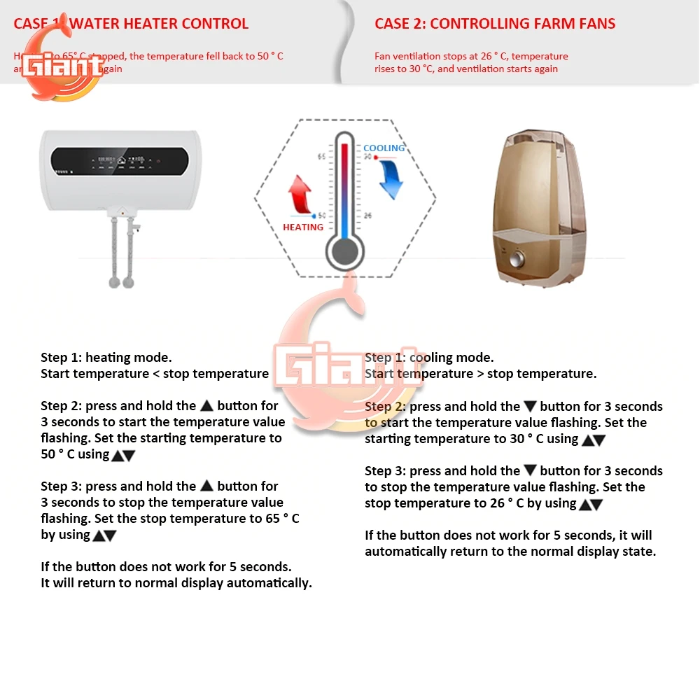 SHT2010 AC 110V-220V Digital Thermostat Humidity Temperature Controller SHT20 Sensor Thermometer Hygrometer for Bird Incubator