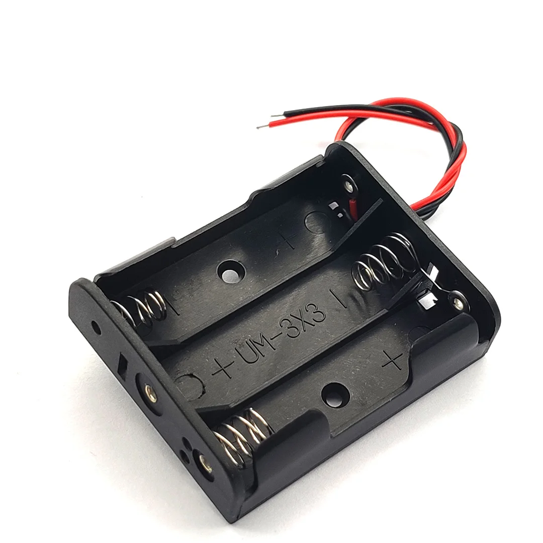 AA Battery Holder 3 x 1.5V AA Battery Case With Wire Leads 3AA Battery Box Plastic Battery Storage Case 4.5V DIY