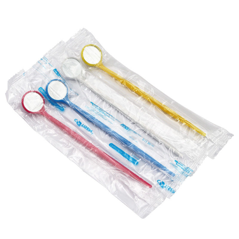  Disposable Dental Mouth Mirror Plastic Anti-fog Lens Dental Tooth Whitening Instrument Oral Hygiene Care Tool 4 color for Choose 