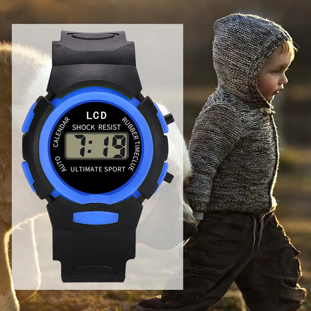 Montre de sport numérique étanche pour enfants, montre-bracelet électronique LED, montre de fitness Bluetooth, heures pour enfants