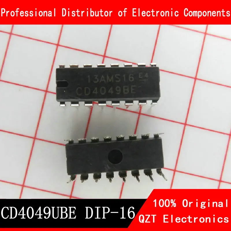 CD4049UBE-16 nuevo y original IC, 10 unidades, DIP16 CD4049 DIP CD4049BE DIP-16