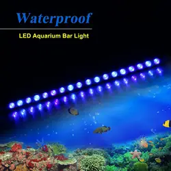 Populargrow 54W Led Aquarium Strip Bar Light with 470nm Blue Spectrum for Coral Reef Fish Tank