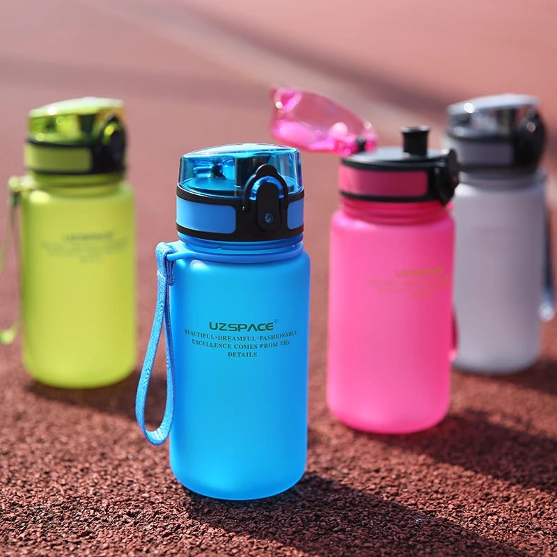 Portable Leakproof Plastic Water Bottle for Kids Shaker Sports Drink Flask Eco-Friendly Drinkware Supplies 350 ml 500 ml 650 ml