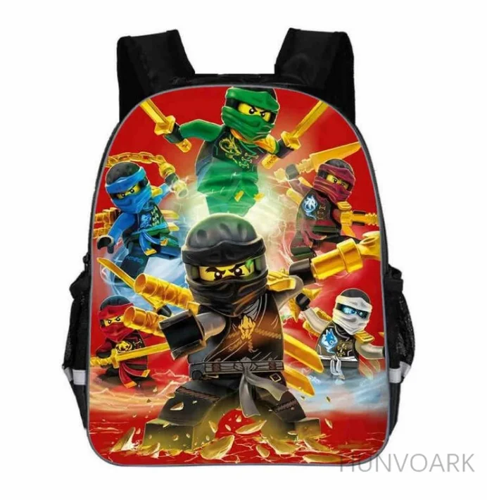 Sac à Dos d'École Ninja Go de 11/13/16 Pouces pour Bébé Garçon, Cartable de Capacité pour Enfant