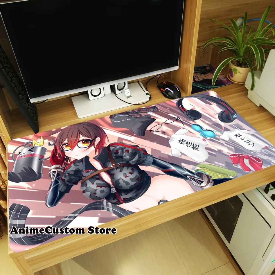 Game Hololive Roboco San Loli Girl Cosplay Anti-slip Large Mouse Pad Laptop Mice Mat Tabletop Keyboard Mat Anti-Slip Playmat