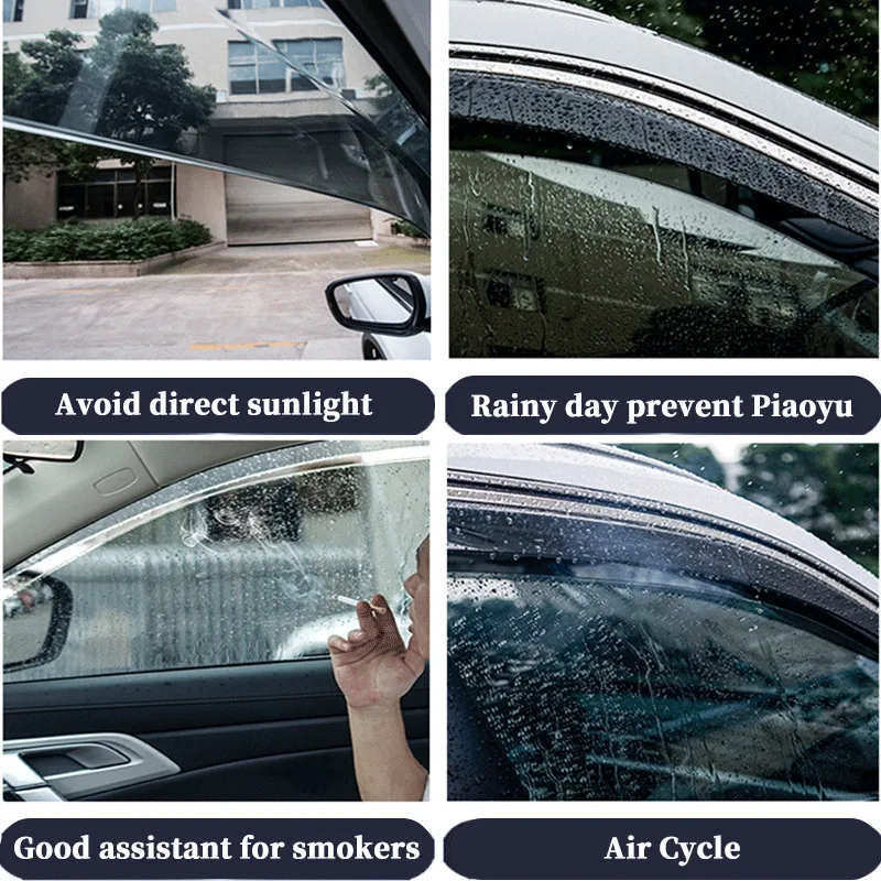 FOR MG GS MGGS 2015-2022 Window Visors Rain Guard Windows Rain Cover Deflector Awning Shield Vent Guard Shade Cover Trim