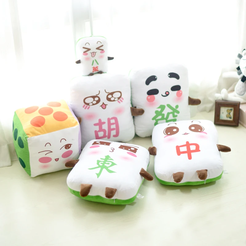 

Candice guo plush toy stuffed doll funny mahjong style dice block pendant pillow cushion rest nap birthday Christmas gift 1pc