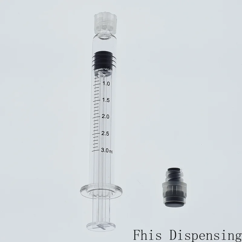 3 مللي حقنة بقفل لور (مكبس رمادي) مع إبرة 16G حزمة قابلة لإعادة الاستخدام من 2