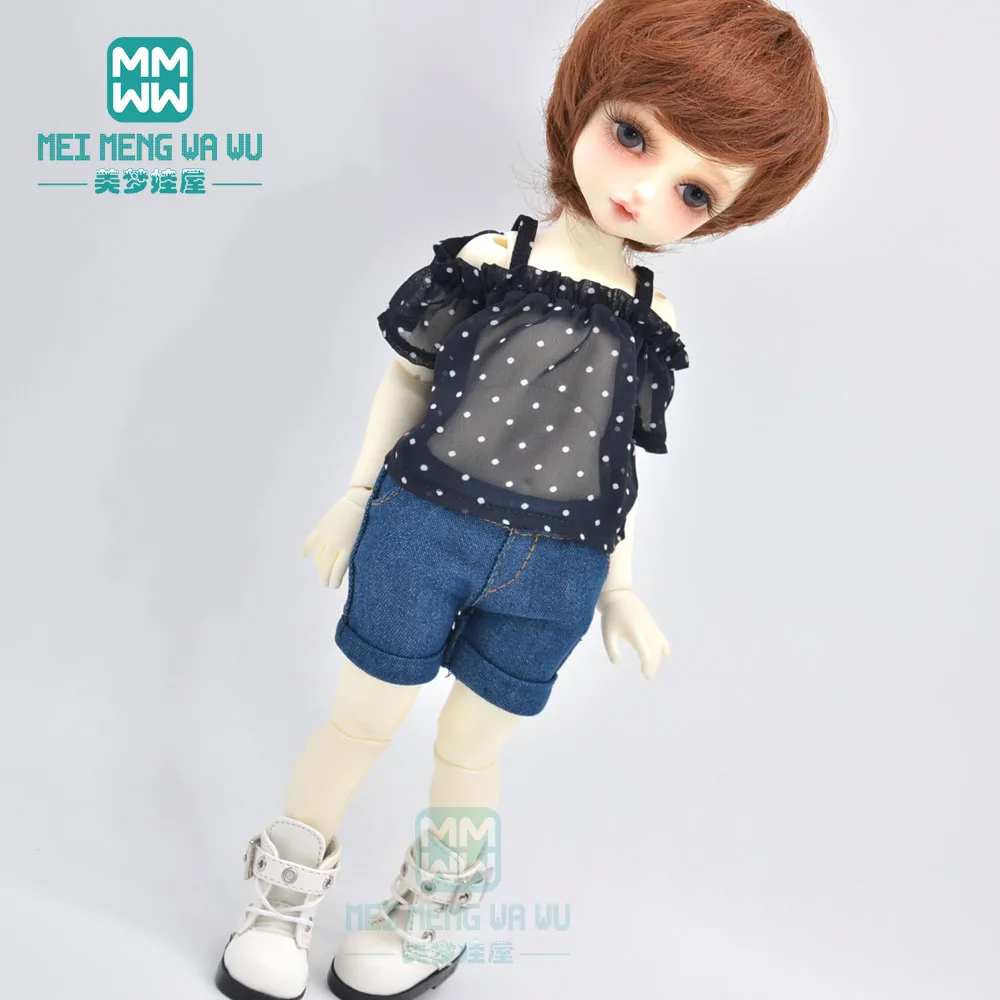 28cm-30cm 1/6 BJD YOSD joint doll abbigliamento accessori moda camicia da neve, pantaloncini di jeans