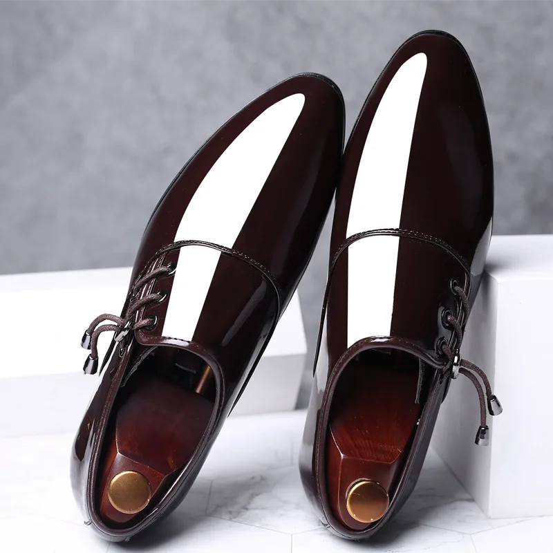 Dress Shoes Men Oxford Patent Leather Men\'s Dress Shoes Business Shoes Men Oxford Leather Zapatos De Hombre De Vestir Formal 89