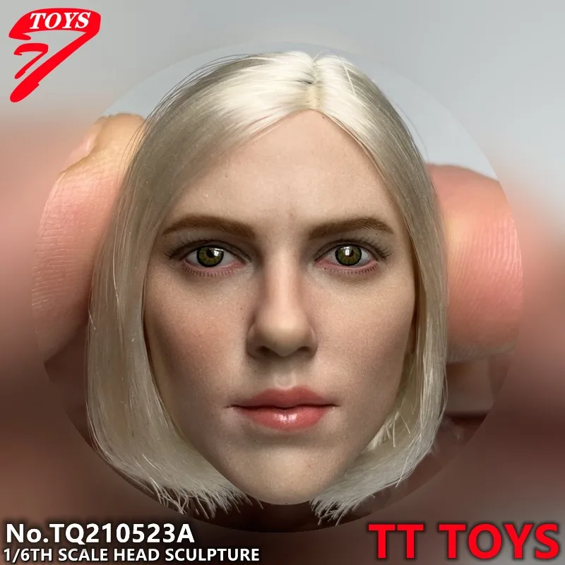 1/6 White Short Hair Black Widow 7.0 Natasha Romanoff Scarlett Johansson Head Sculpt DIY 12'' Avengers Action Figure