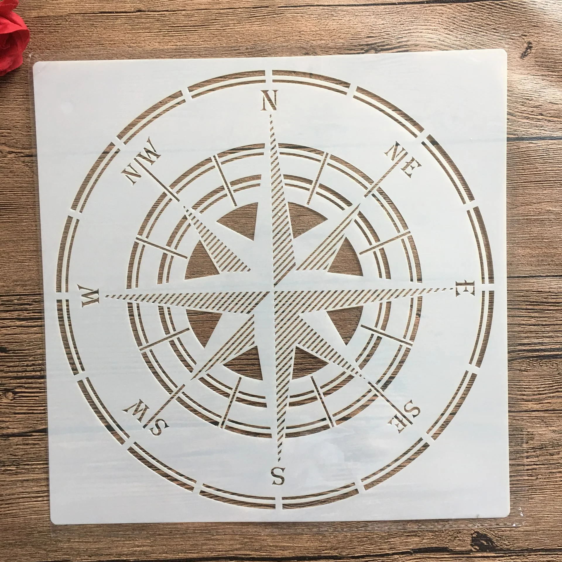 30 *30cm Compass mould craft mandala mold for painting stencils stamped photo album embossed paper card on wood, fabric, wall