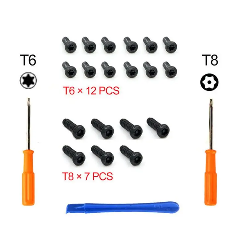 Opening Disassemble Repair Parts Tools Kit T8 T6 Screwdriver with Screws For -XBOX-ONE /S Slim ones/ Elite Gamepad