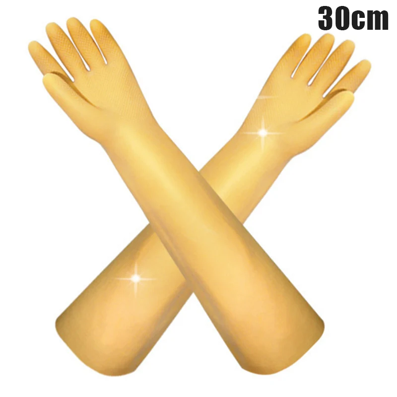 Long Protective Gloves Acid Resistant Chemical Protection Latex Industrial Gloves for Work FOU99