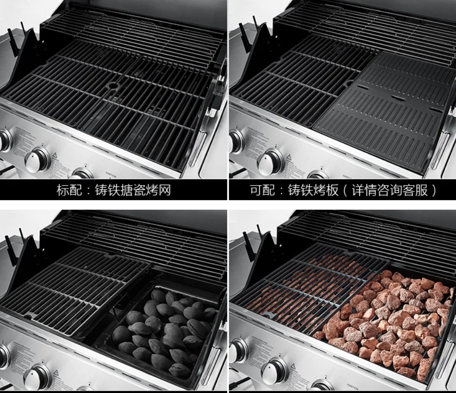 HIGH-END configuration and perfect appearance outdoor gas bbq grill,three burners+side burner gas bbq grill