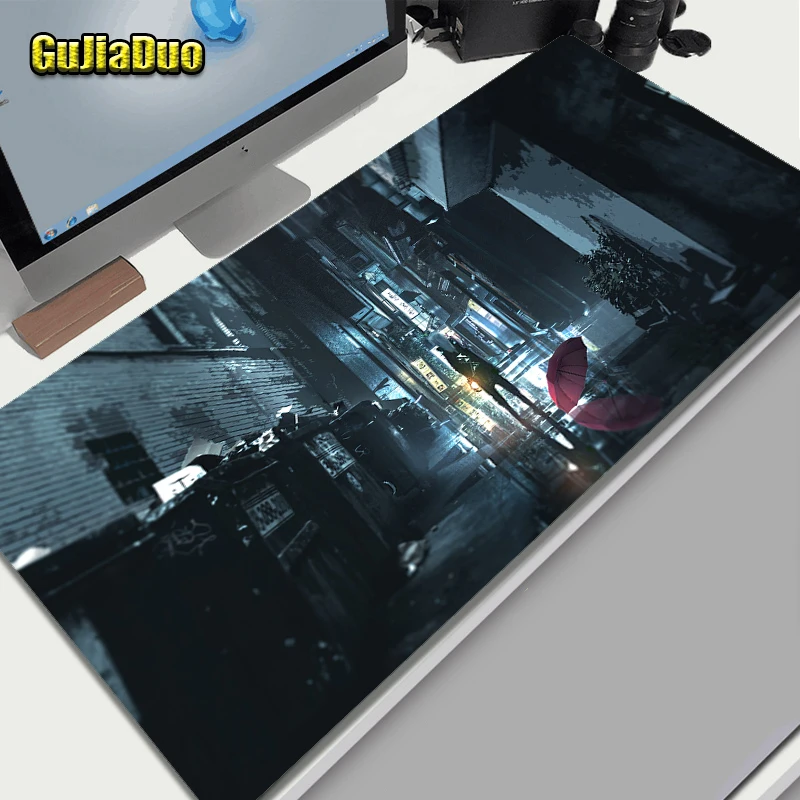 GuJiaDuo Lifeline Anime Ukuran Besar Mouse Pad 800X300 Komputer dan Meja Kantor Meja Tikar Ruang Permainan Aksesori Komik Mousepad