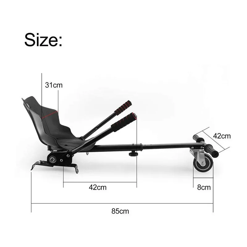 Imagem -05 - Hovercart Balanceado Quadro para o Miúdo Hovercart Hoverboard Auto Balanceamento Acessórios Ajustáveis Único Pólo