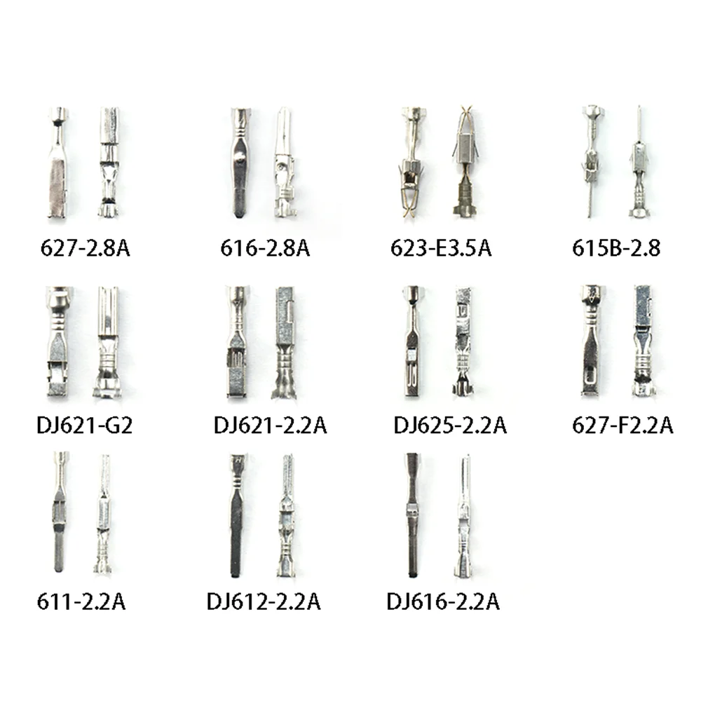 車の圧着コネクタ,圧着端子,オスおよびメス,280/2.2/ 2.8mm,3.5個