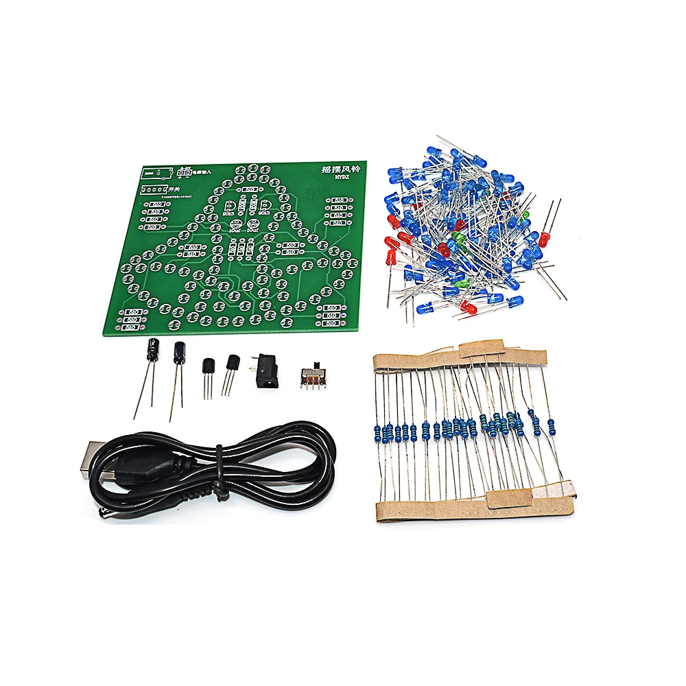 Wobblers eletrônicos com 95 LEDs, Laboratório Swing Bell, Fun DIY Kit, Wind Bell, 5V, 9V