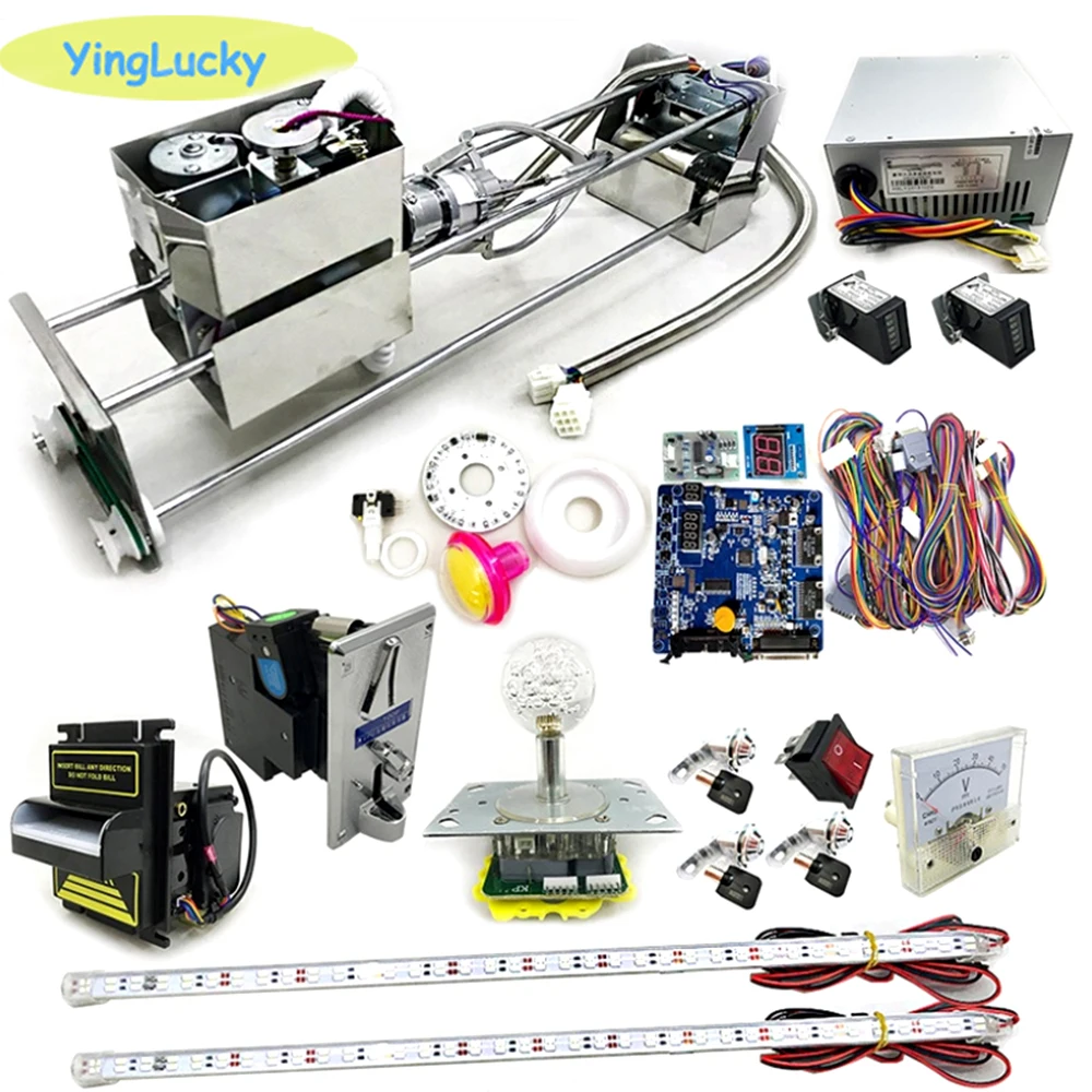 Arcade Claw Game Vending Machine DIY Kit Toy Crane Machine Kit 71 Gantry With Game Board Joystick Buttons Power Supply LED Light