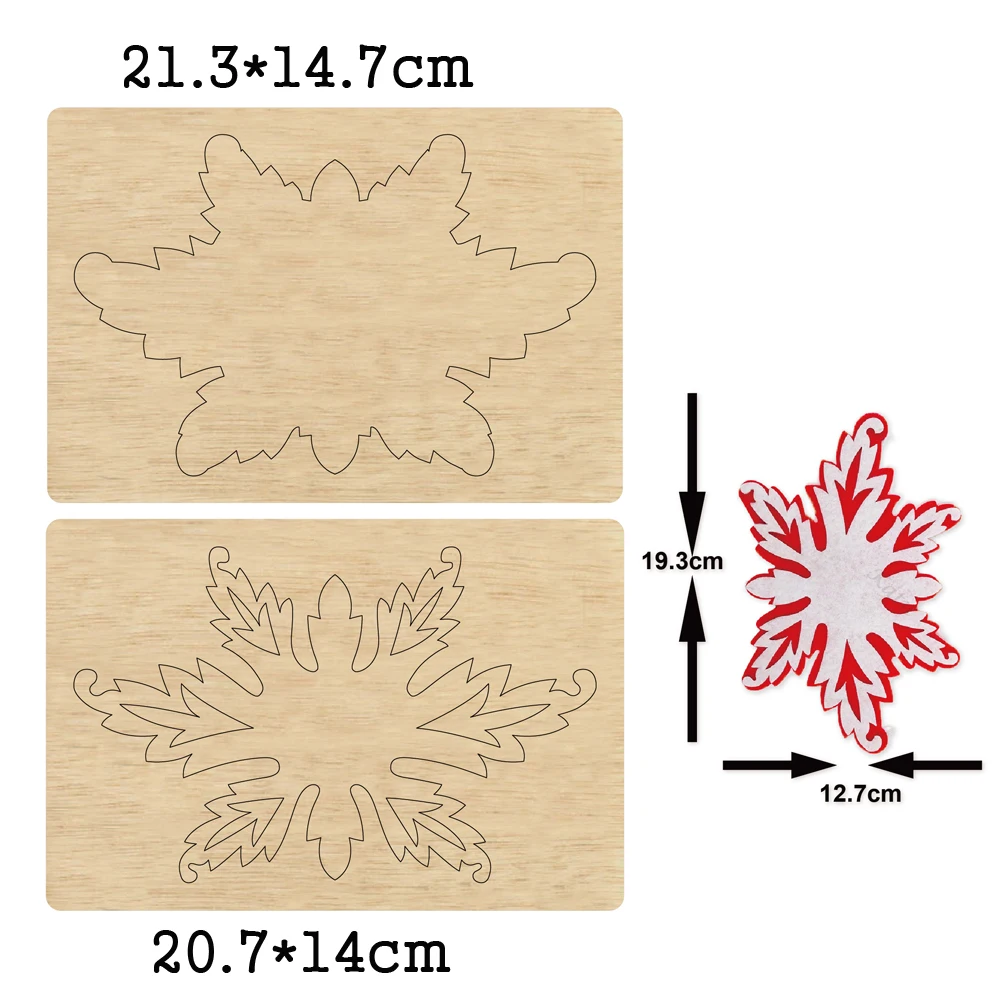 

2 Pcs 3D Leaf Flower Wood Cutting Dies For Leather Cloth Paper Crafts Wooden Die Fit Common Die Cutting Machines on the Market