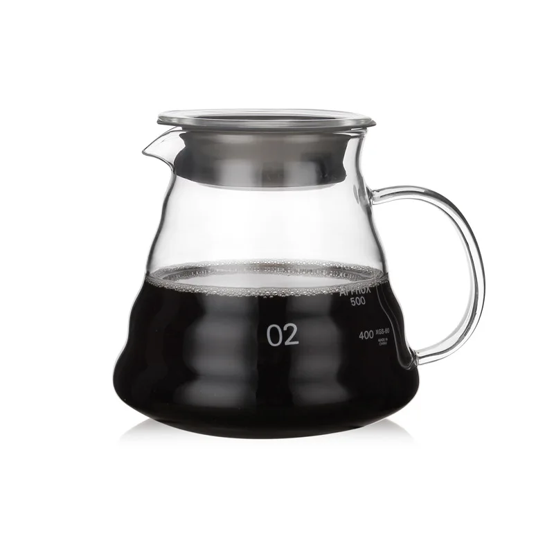 Cafetière en verre transparent, bouilloire de 350ml 600ml 800ml
