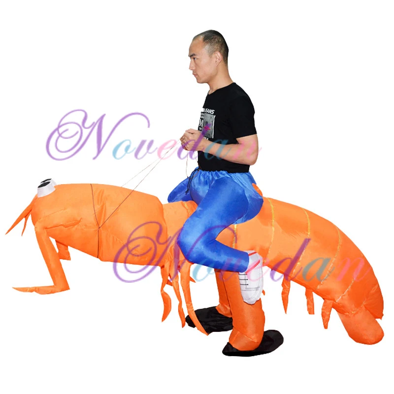 Inflatable Pippi Shrimp Costume Halloween Perform Festival Party Funny Anime Fancy Dress Inflatable Costume For Adult 150-195cm