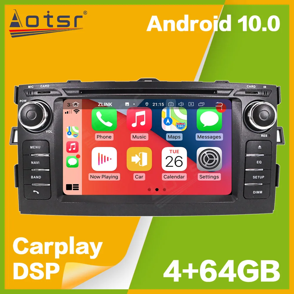 Android 10 PX5/PX6 Car Player GPS Navigation For Toyota Auris 2006-2012 Auto Radio Tape Recorder Multimedia Player Carplay DSP