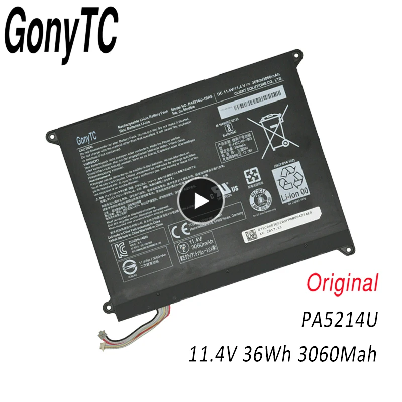 

Genuine Original PA5214U-1BRS PA5214U Laptop Battery For Toshiba Portege Z20T-B Z20T-C WT20-B-106 Z20T-C-11N Z20T-B-10E