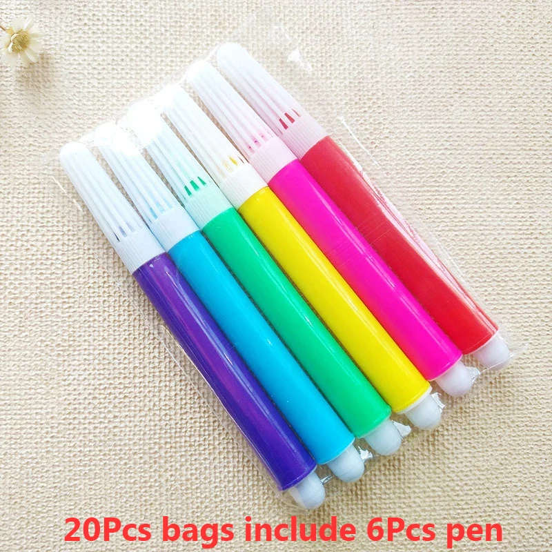 Bolsa de grafiti para niños, puzles de pintura hechos a mano, manualidades artísticas, relleno de Color, juguete de dibujo, bolsos de guardería, 20