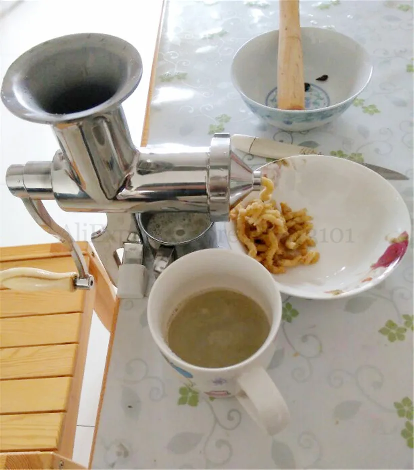 Wheat Grass Juice Extractor Upgraded Stainless Steel Juicer Squeezer Hand-operated High Juice Yield