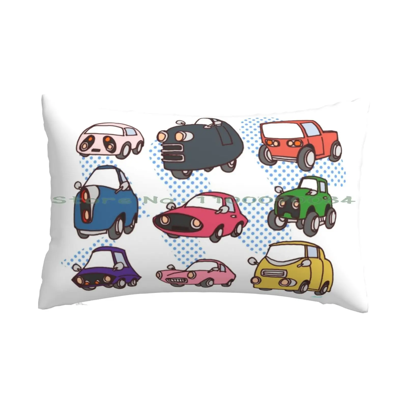 Cute Cars Pillow Case 20x30 50*75 Sofa Bedroom Japanese Manga Girl Aesthetic Senpai Kawaii Loli Redlemon Waifu Love Meme Long