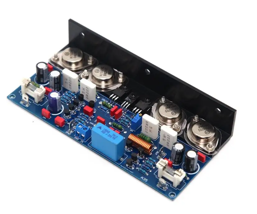 HiFi Fever Gold Sealed Tube ON MJ15024 MJ15025 Class AB Fully Discrete Audio Amplifier Board 25 Times Magnification